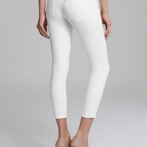 Guess Jeans | Brittney Cropped White Pants| Zippered Ankle | Size: 29